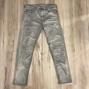 Hollister jeans in grey acid wash men’s size 32x32 athletic slim fit